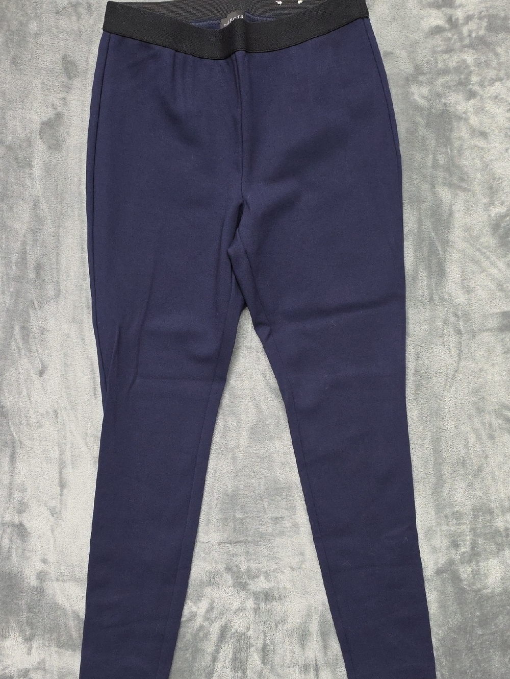 Talbots Soho Navy Ankle Pants with Black Elastic Waistband sz 6
